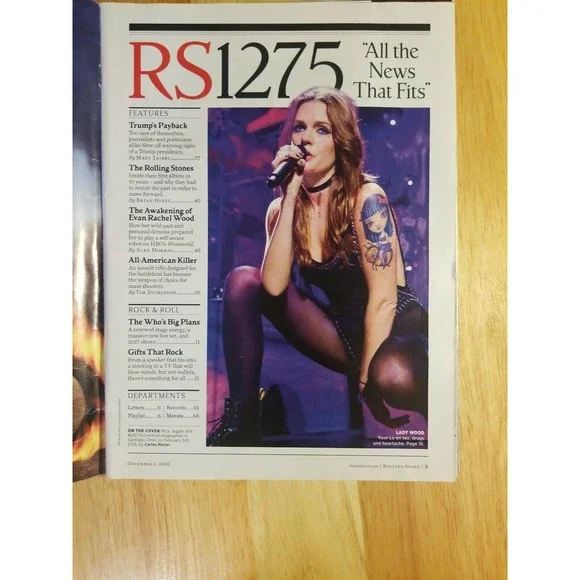 4/$25 ROLLING STONE Magazine December 1, 2016 THE ROLLING STONES - Picture 3 of 8